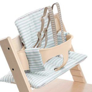 Stokke Tripp Trapp Cushion - Aqua & White stripes
